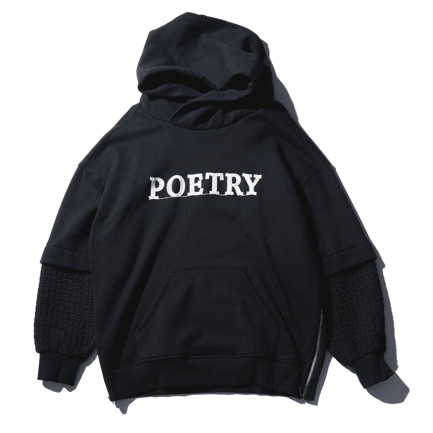 Layered Embroidery Hoodie