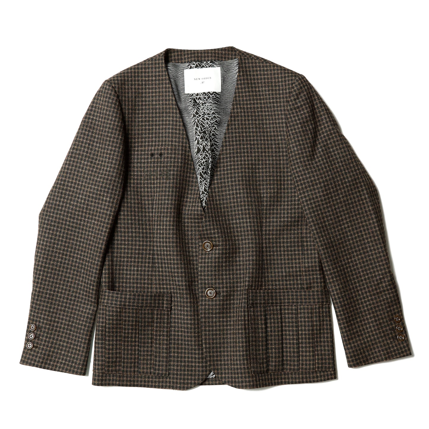 Collarless tailored jacket