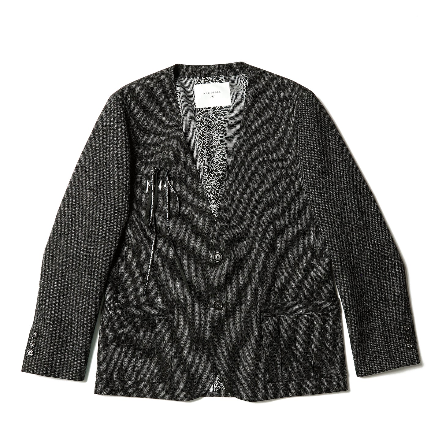 Collarless tailored jacket