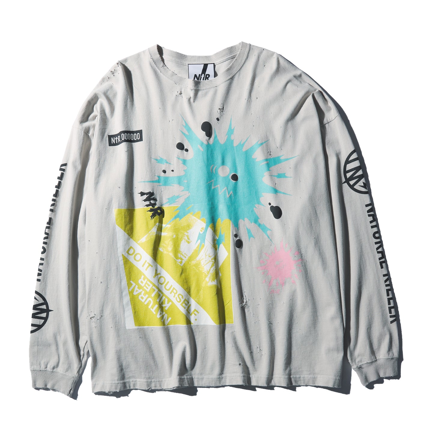 【予約商品】CRAZY DAMAGE LONG TEE (ダメージあり)