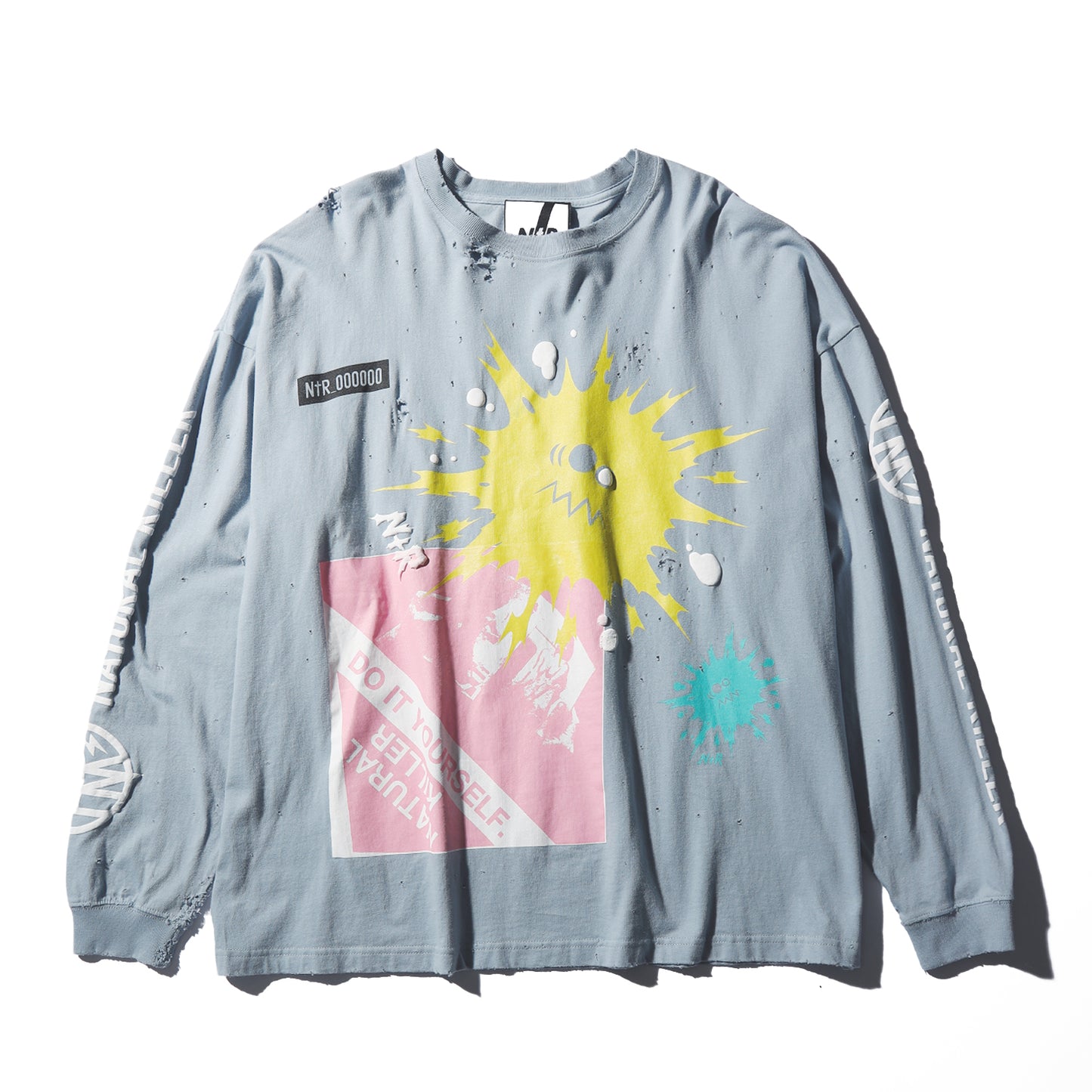 【予約商品】CRAZY DAMAGE LONG TEE (ダメージあり)