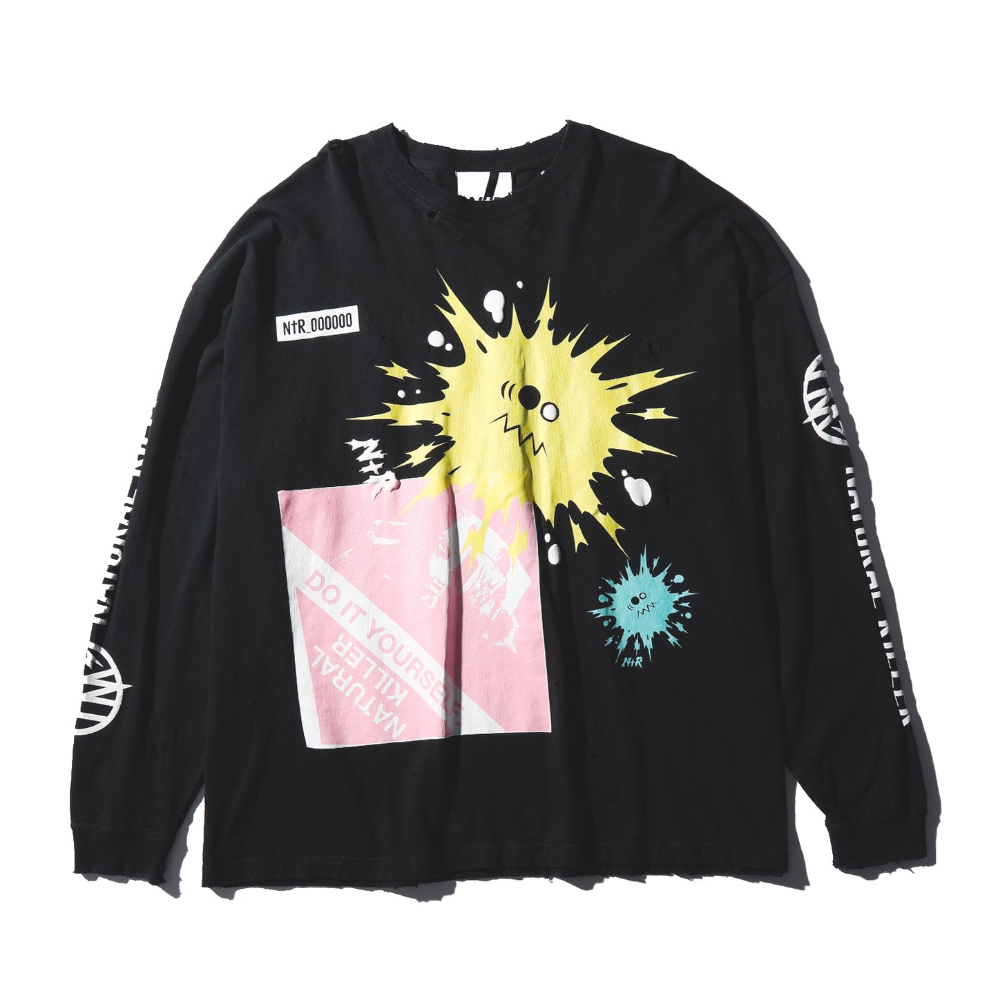 【予約商品】CRAZY DAMAGE LONG TEE (ダメージあり)