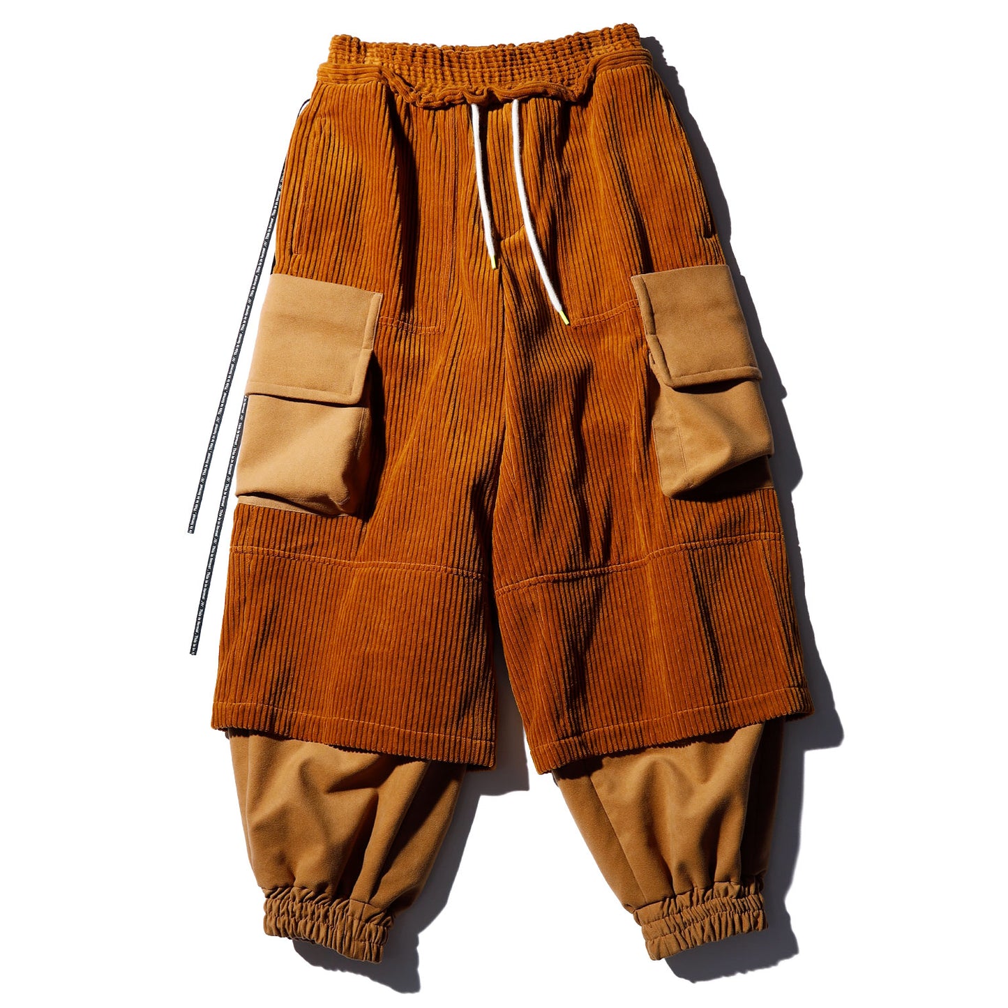Suede + Corduroy Layered Pants
