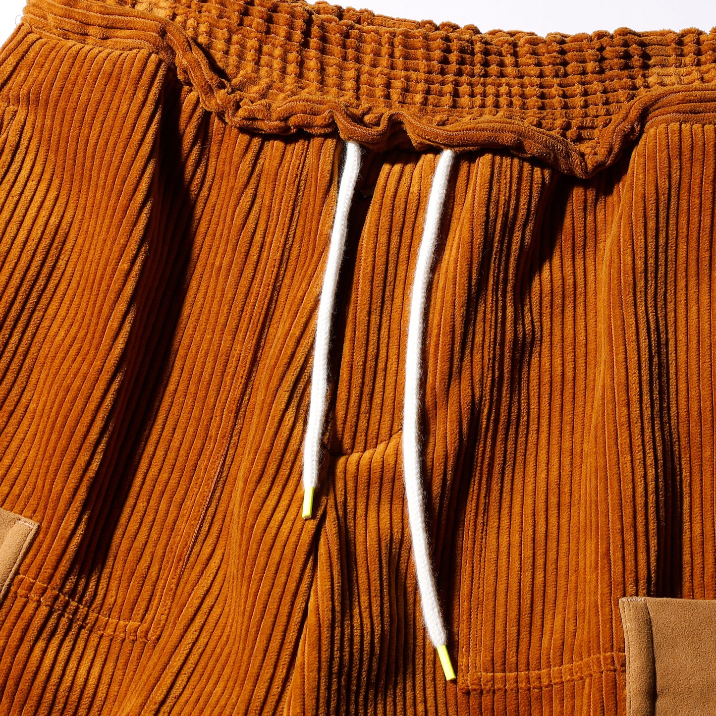 Suede + Corduroy Layered Pants