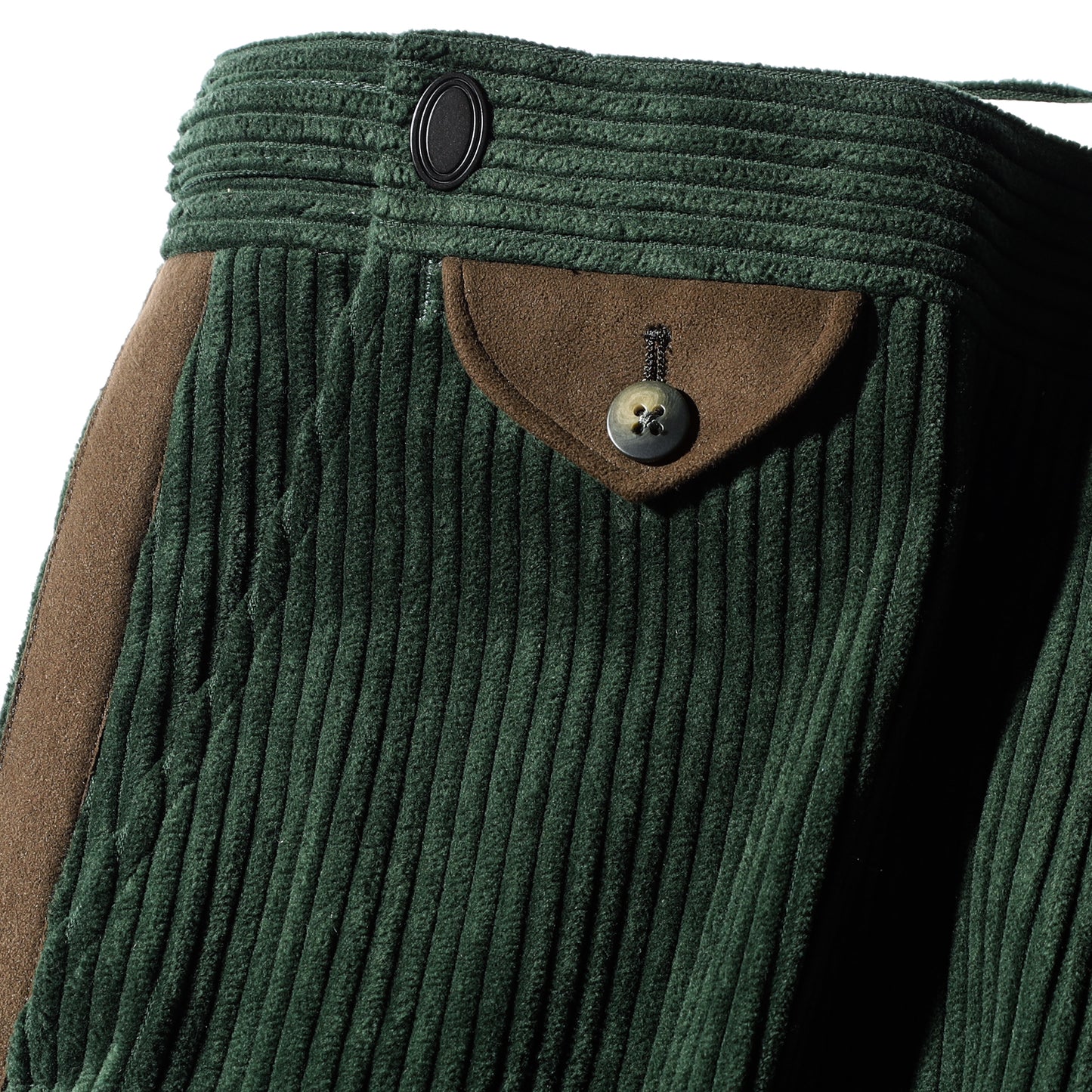 Suede + Corduroy Flare Slacks