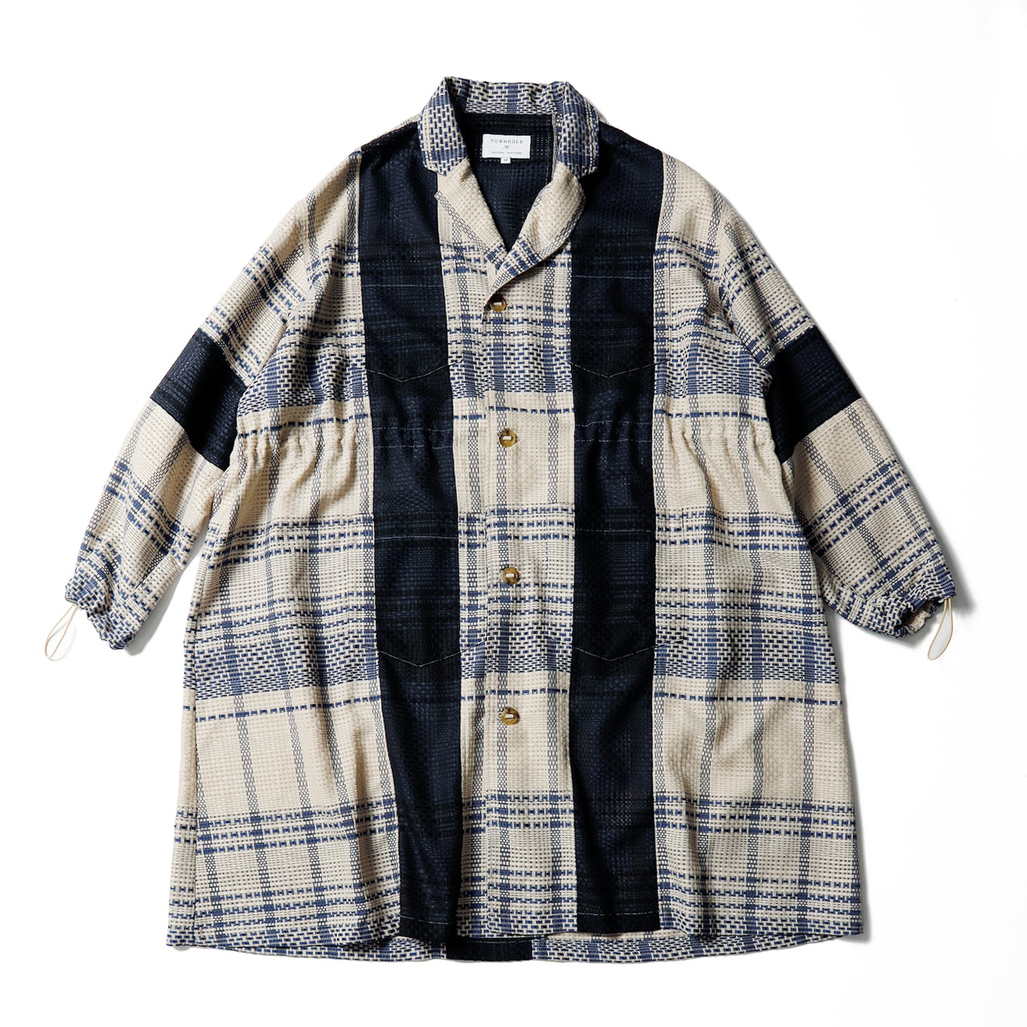 【予約商品】Block Check Panel Wide Coat