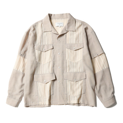 【予約商品】Plain Weave Panel Shirt Jacket