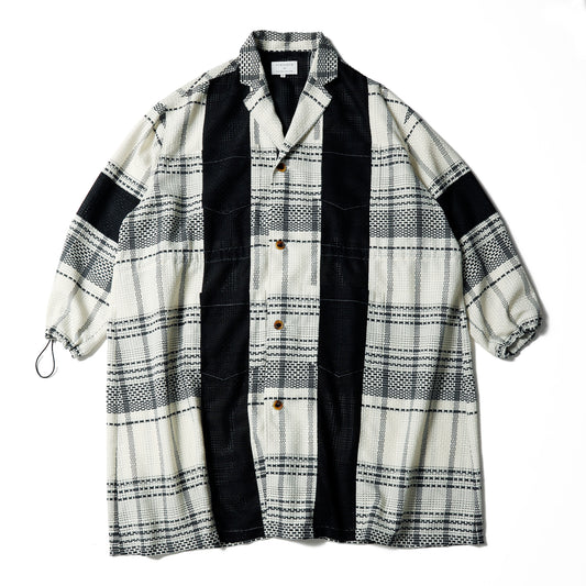 【予約商品】Block Check Panel Wide Coat