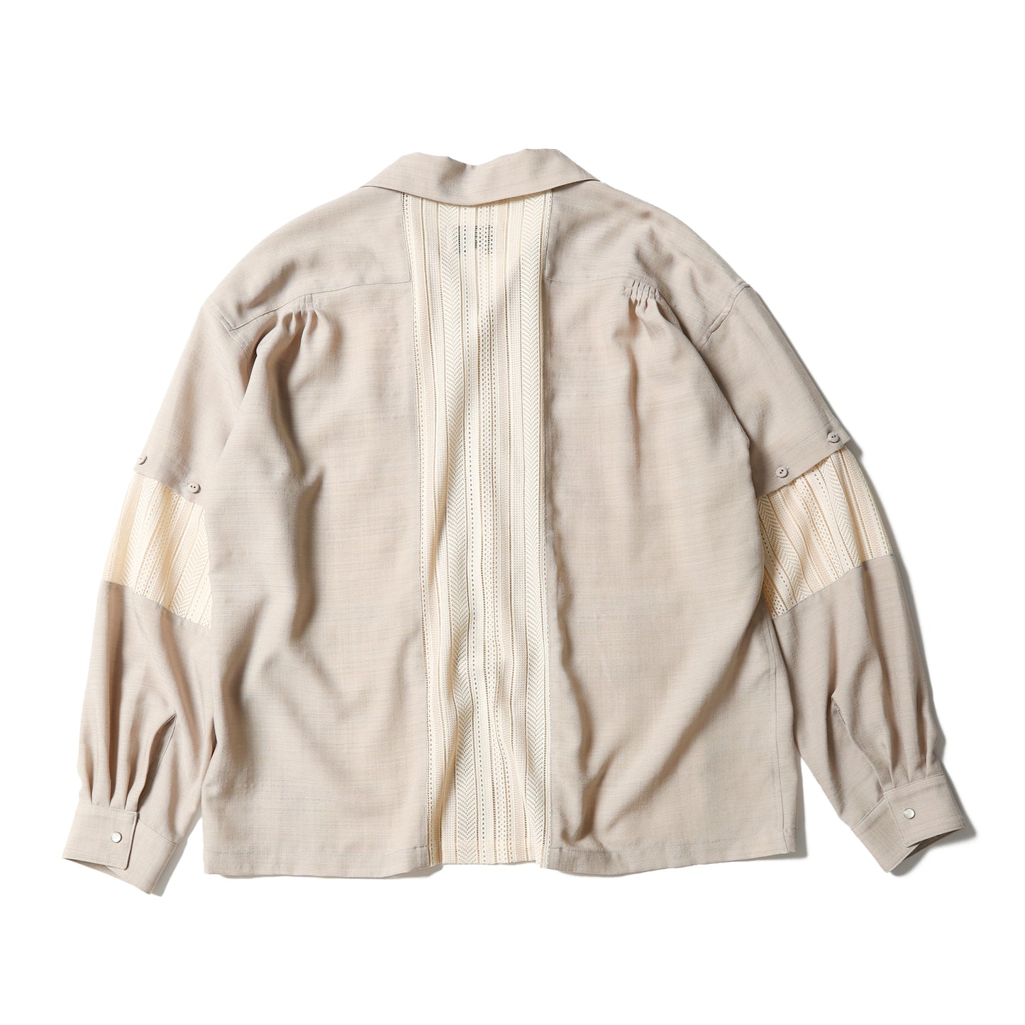 【予約商品】Plain Weave Panel Shirt Jacket