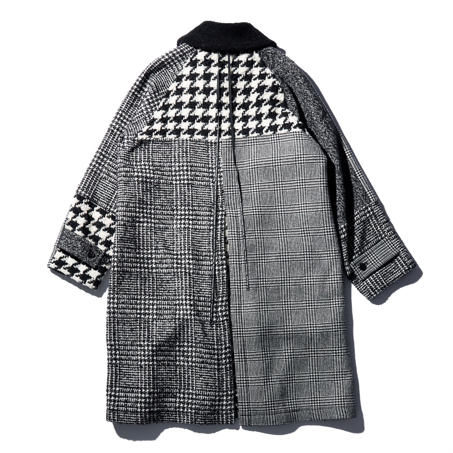 Patchwork Soutien Collar Coat